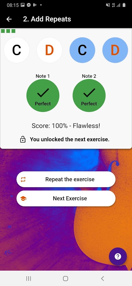Screenshot of the Ear-Muscle Training app